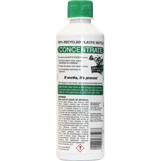 Bars Bugs Windscreen additive