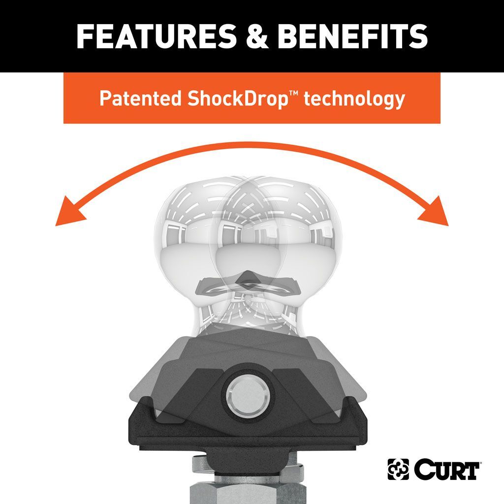 CURT RockerBall - ShockDrop 50mm Tow Bal