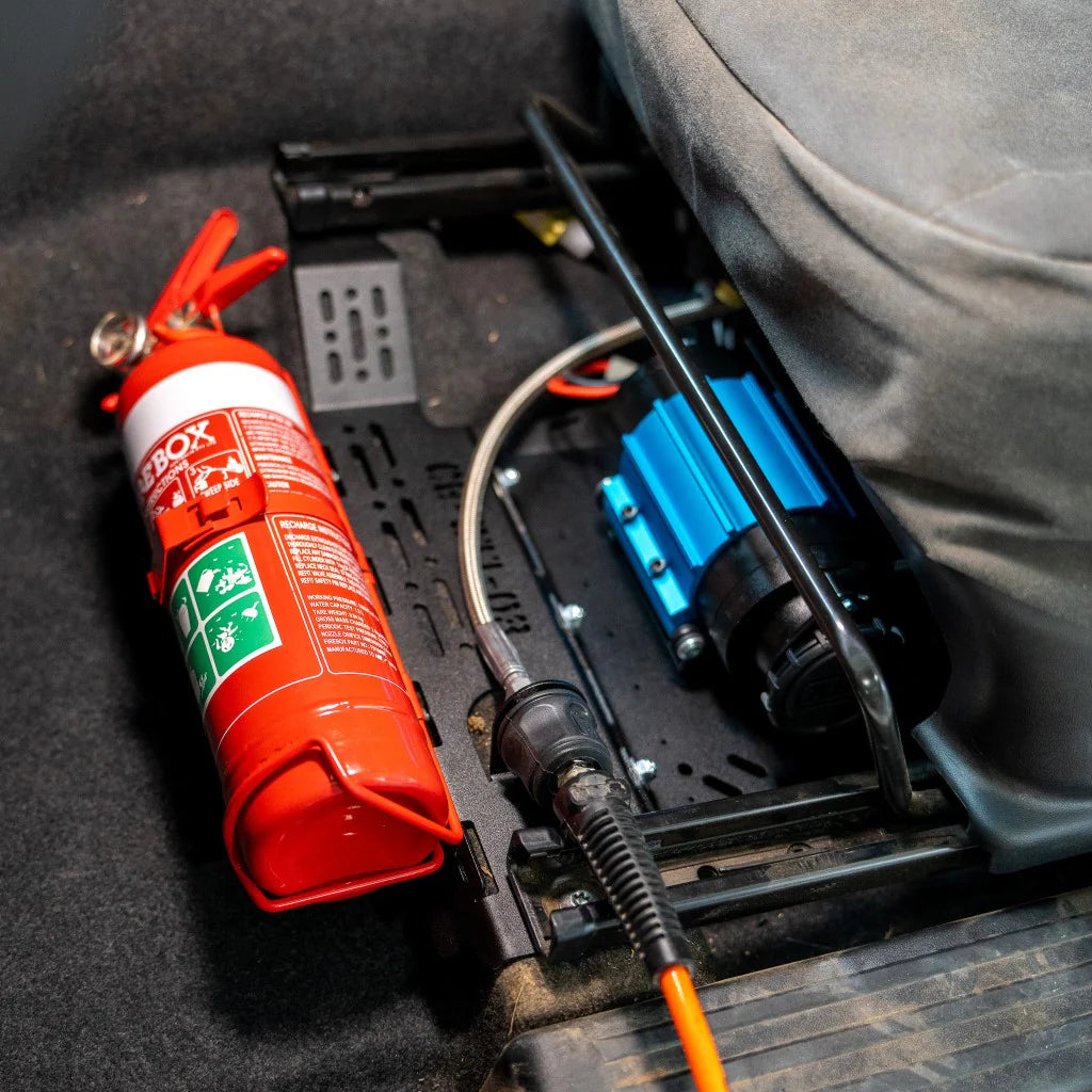 Under Seat Compressor & Fire Extinguishe