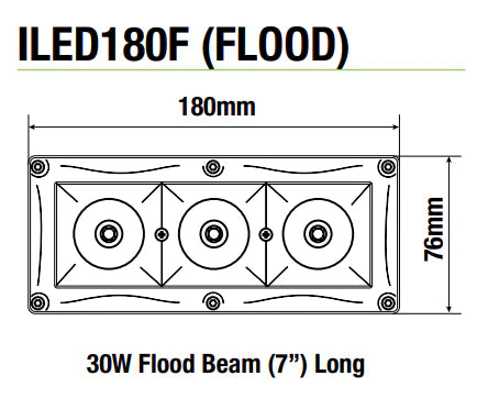 30W Modular LED Lightbar Flood Beam - 1