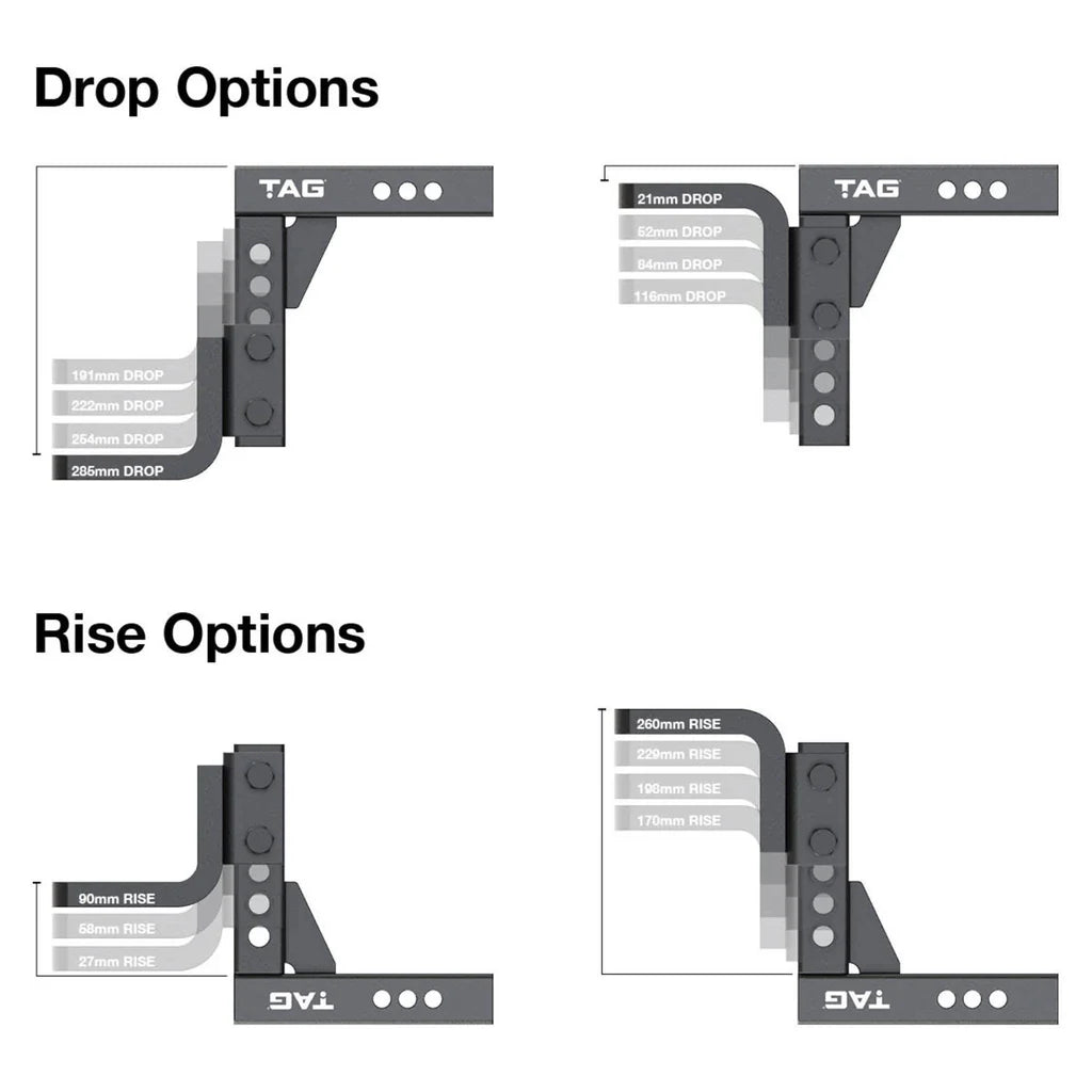 Adjustable Heavy Duty Tow Ball Mount - 9